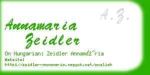 annamaria zeidler business card